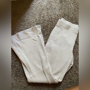 Aerie High Rise Waffle Flare Pants